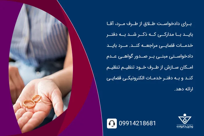 مدارک مورد نیاز برای ثبت درخواست طلاق از طرف مرد